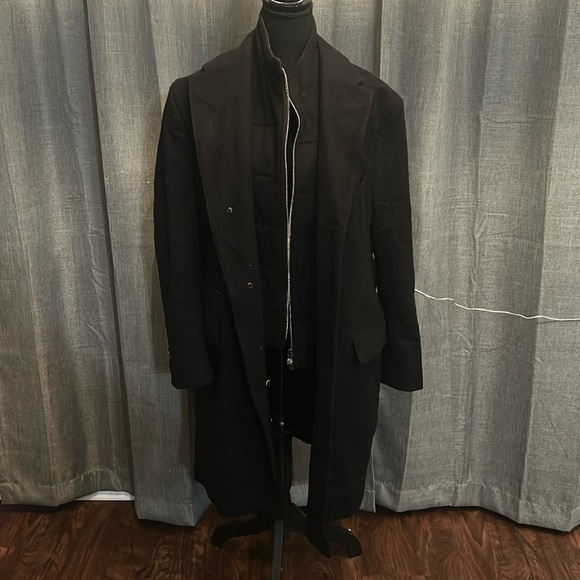 Black Corneliani Identity Wool Coat - Picture 1 of 8